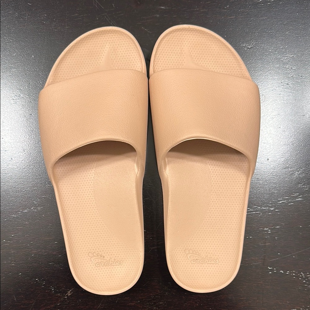 Tan Minimalist Slippers with Streamlined Design
